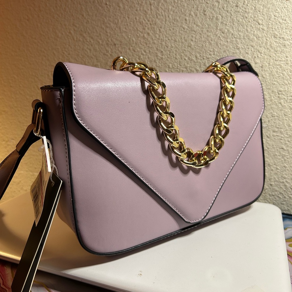 Elegant Pink Chain Shoulder Bag